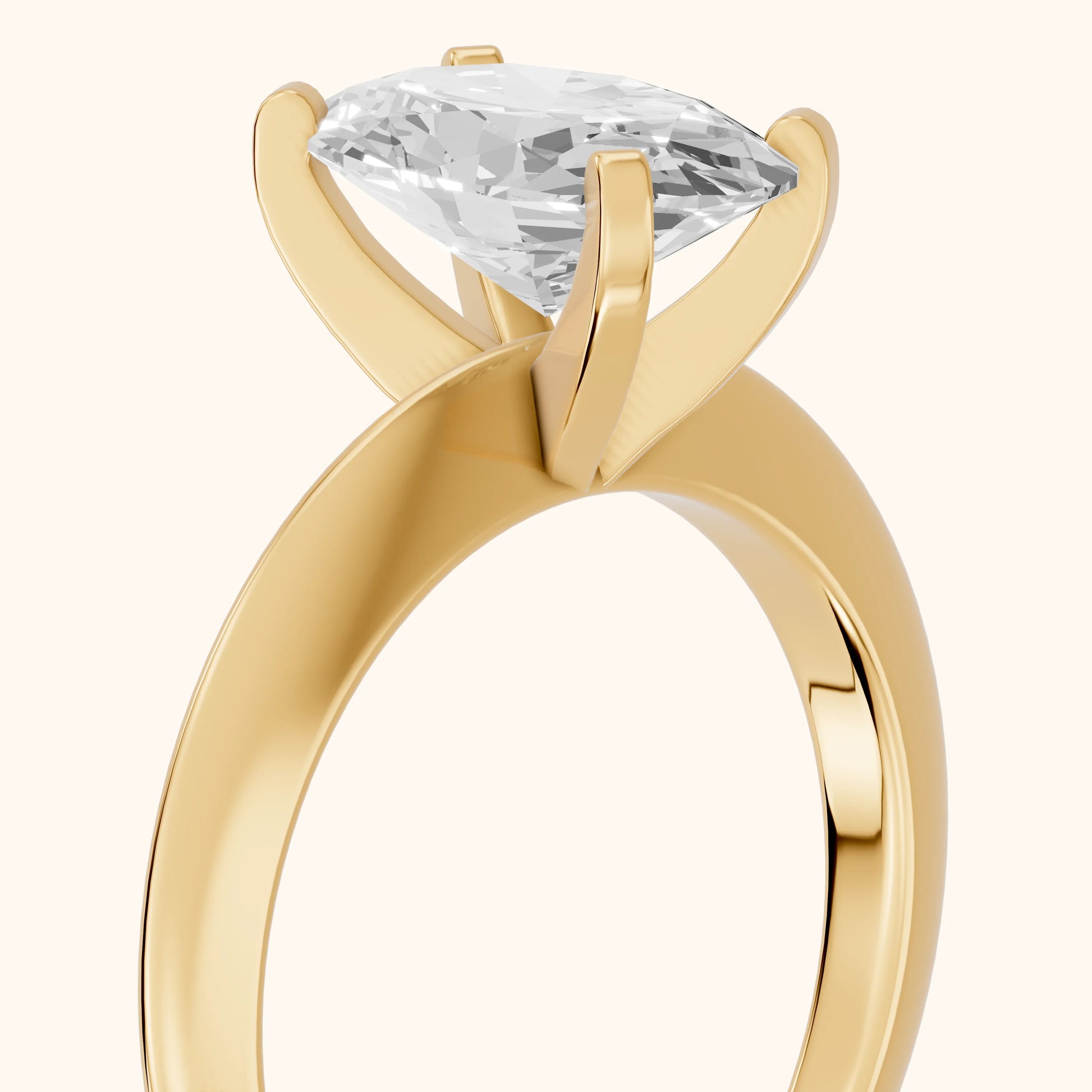 Amira Six-Prong Solitaire Oval Diamond Engagement Ring in Yellow Gold - slant-view.webp