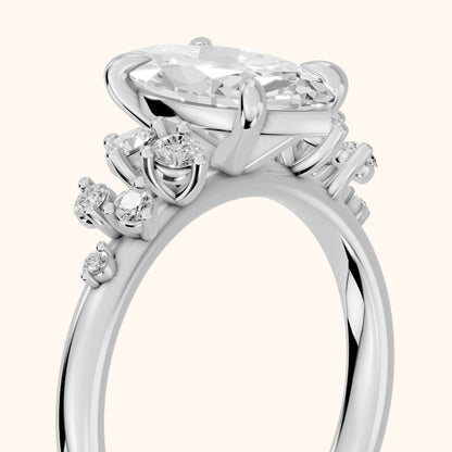 Mirabelle Cluster Marquise Diamond Engagement Ring in White Gold - slant-view.webp