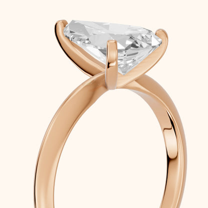 Wren Solitaire Pear Diamond Ring in Rose Gold - slant-view.webp