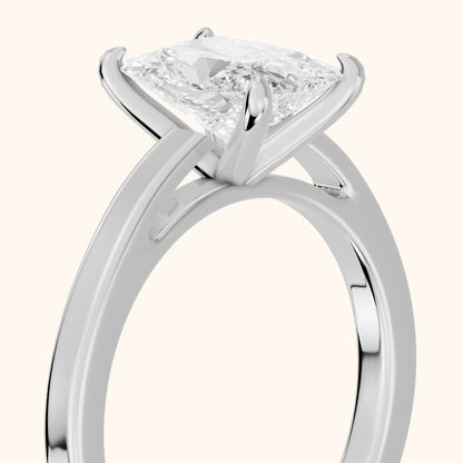 Kaia Solitaire Radiant Diamond Engagement Ring in White Gold - slant-view.webp
