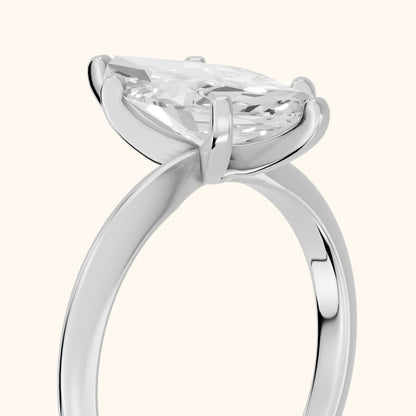 Wren Solitaire Marquise Diamond Ring in Platinum - slant-view.webp