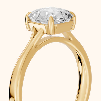 Anais Trellis Solitaire Radiant Diamond Engagement Ring in Yellow Gold - slant-view.webp