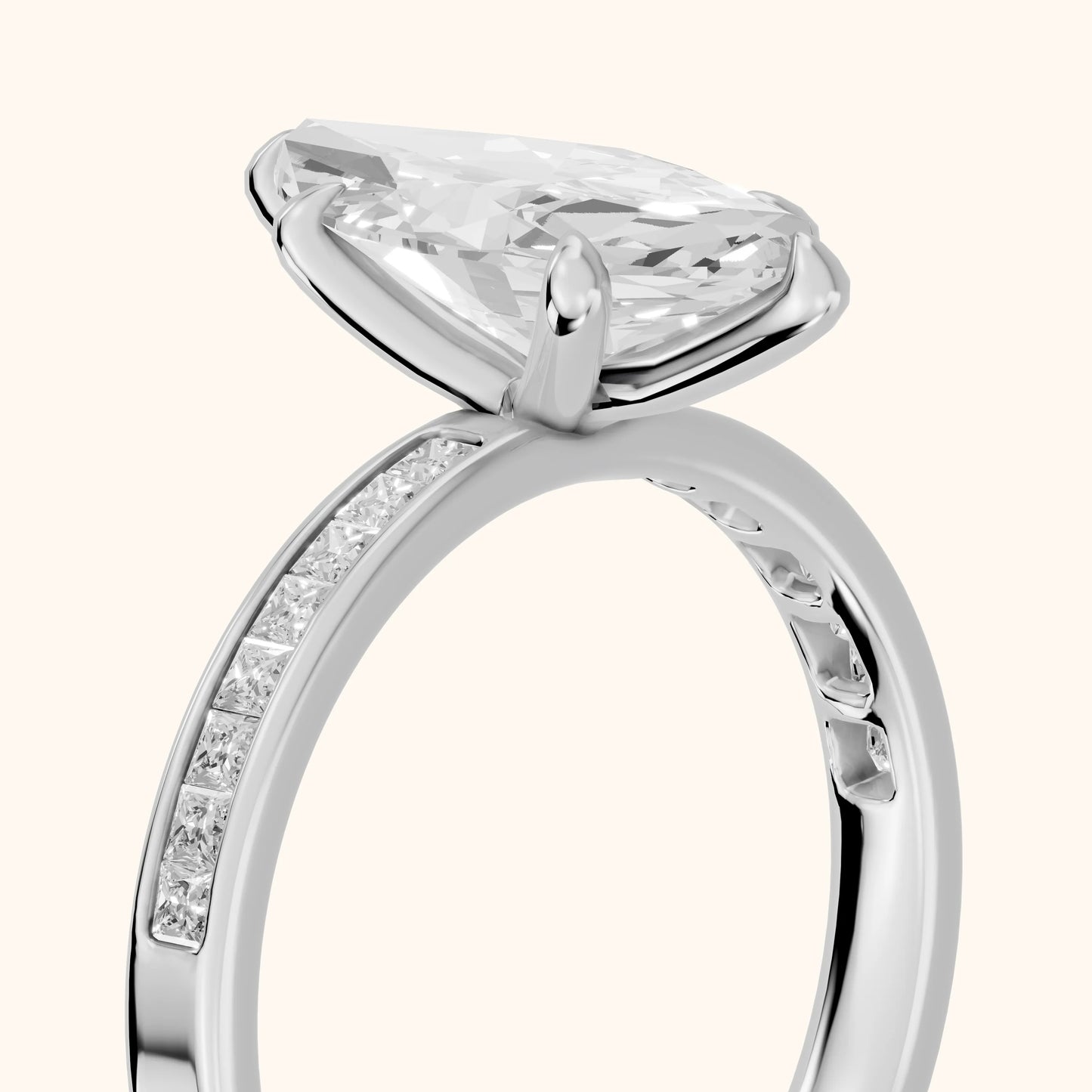 Maren Sidestone Channel Set Marquise Diamond Engagement Ring in White Gold - slant-view.webp
