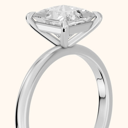 Lyla Petite Solitaire Princess Diamond Engagement Ring in White Gold - slant-view.webp