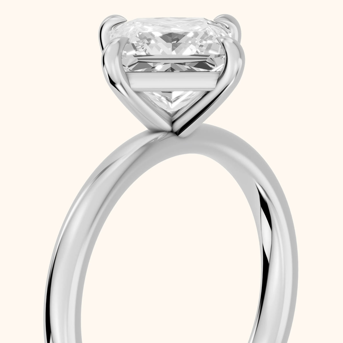 Solvang East-West Solitaire Princess Diamond Engagement Ring in Platinum - slant-view.webp