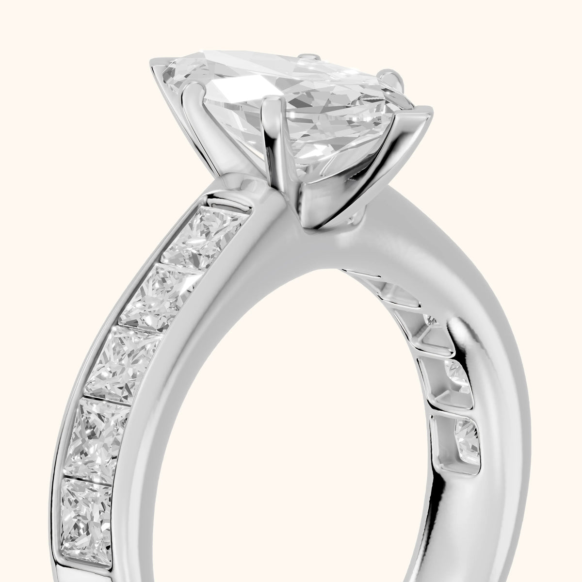 Sonoma Wide Band Channel Set Marquise Diamond Engagement Ring in Platinum - slant-view.webp