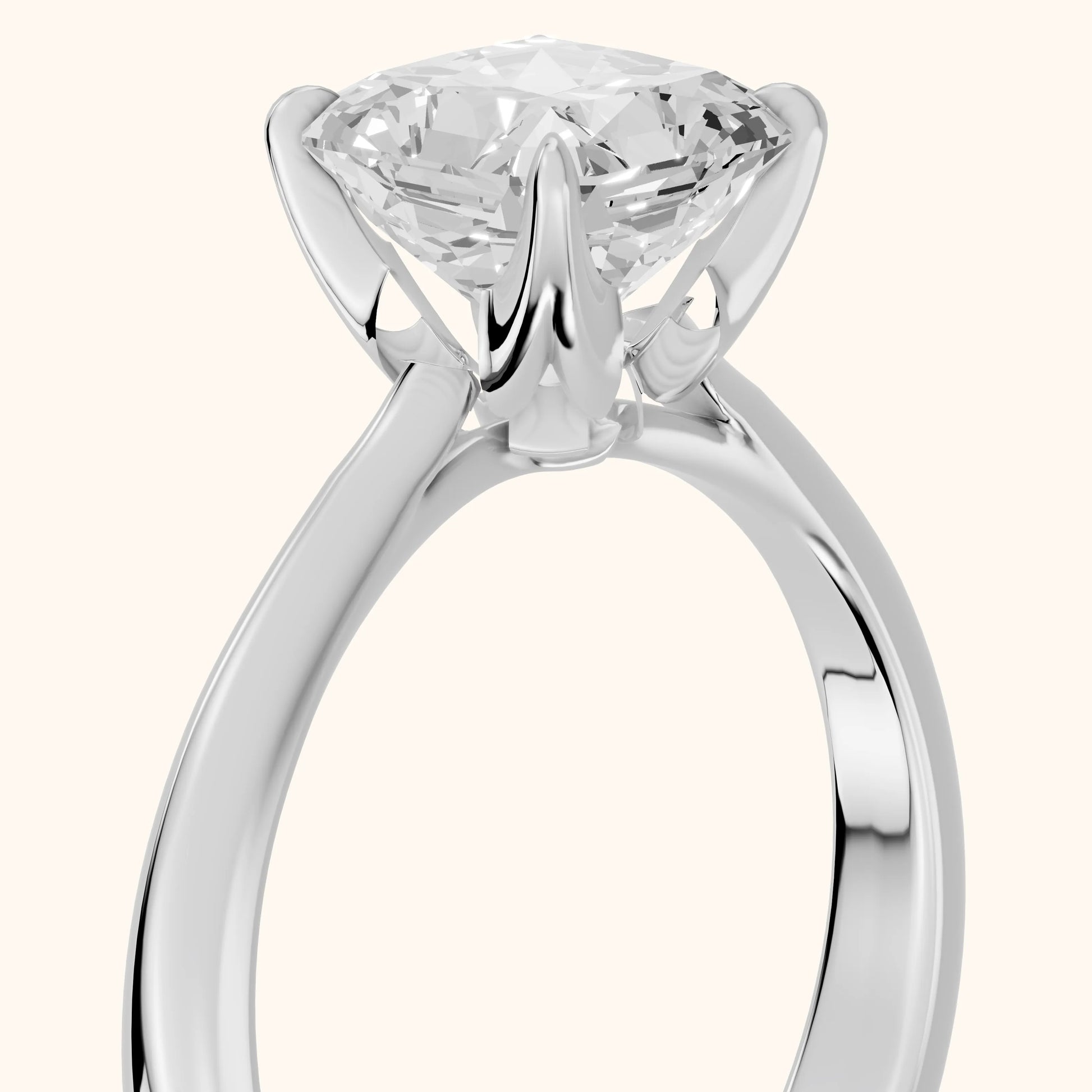 Evie Solitaire Six-Prong Radiant Diamond Engagement Ring in Platinum - slant-view.webp