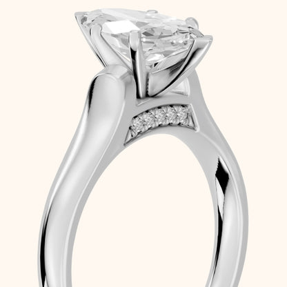 Avril Cathedral Marquise Diamond Engagement Ring in Silver - slant-view.webp