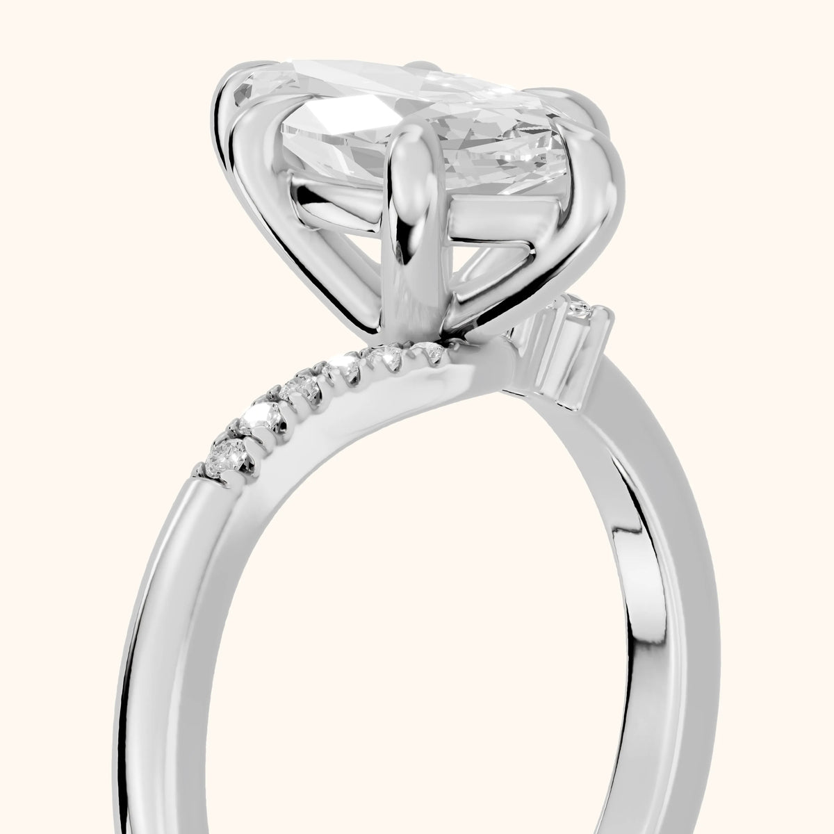 Nicoletta Bypass Pavé Marquise Diamond Engagement Ring in White Gold - slant-view.webp