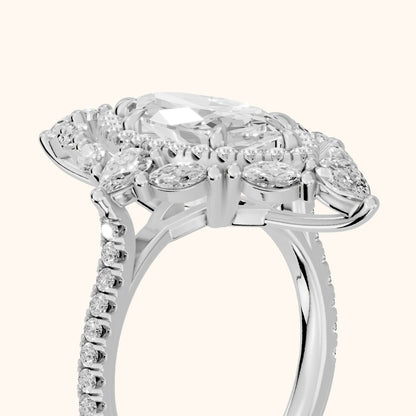 Gianna Vintage Double Halo Marquise Diamond Engagement Ring in White Gold - slant-view.webp