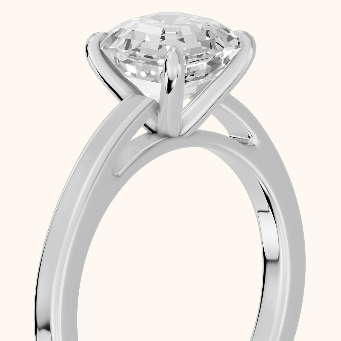 Kaia Solitaire Asscher Diamond Ring in White Gold - slant-view.webp