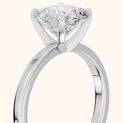 Liana Solitaire Claw Prong Radiant Diamond Engagement Ring in White Gold - slant-view.webp