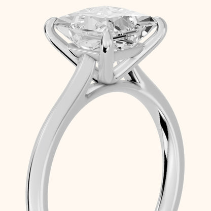 Novella East-West Solitaire Princess Diamond Engagement Ring in White Gold - slant-view.webp