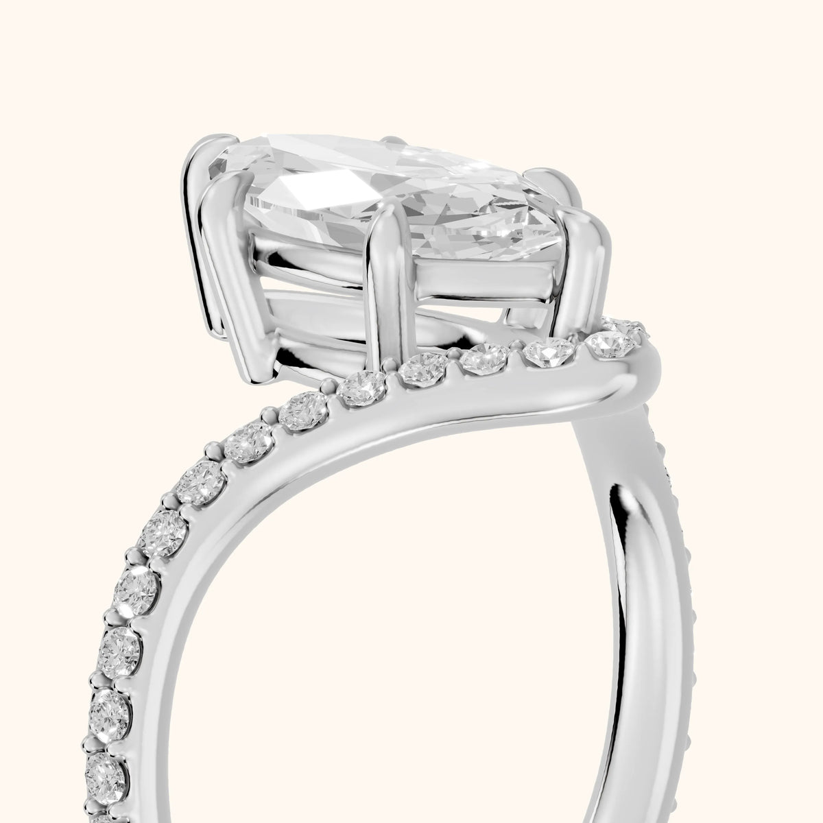 Alison Bypass Pavé Marquise Diamond Engagement Ring in Platinum - slant-view.webp