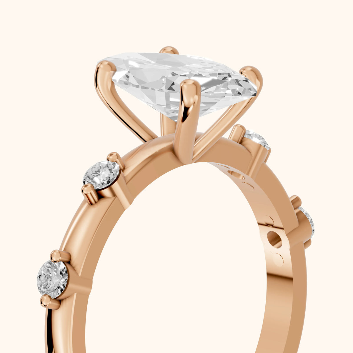 Elena Radiance Solitaire Marquise Diamond Engagement Ring in Rose Gold - slant-view.webp