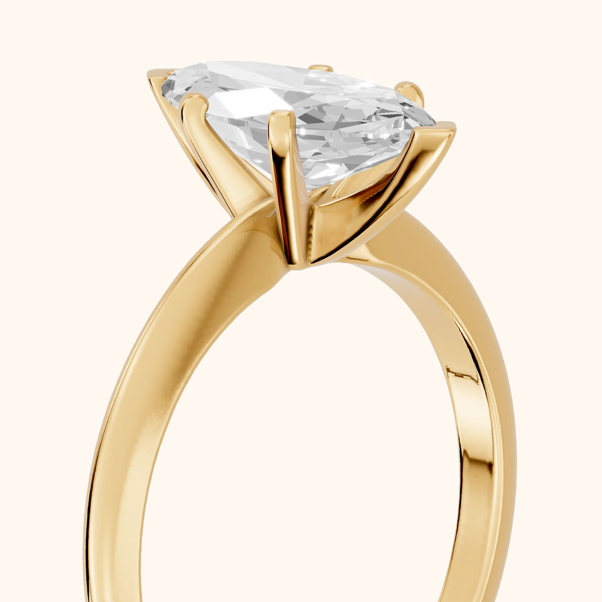 Giulia Solitaire Marquise Diamond Engagement Ring in Yellow Gold - slant-view.webp