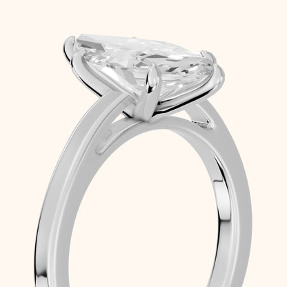 Kaia Solitaire Marquise Diamond Ring in White Gold - slant-view.webp