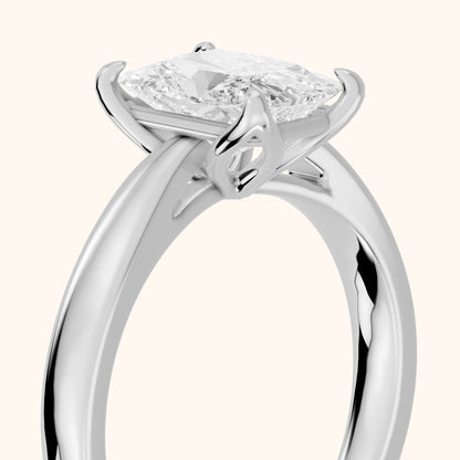 Lucia Solitaire Six-Prong Radiant Diamond Engagement Ring in Platinum - slant-view.webp