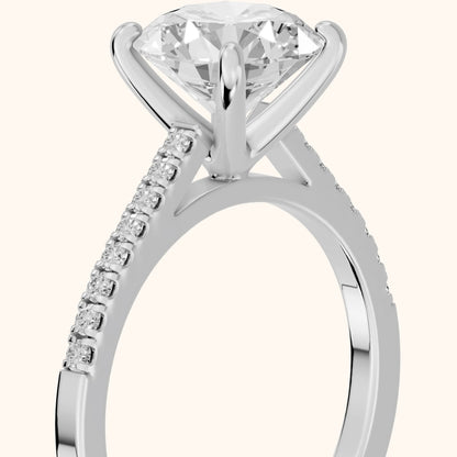 Meg Pavé Round Diamond Engagement Ring in Platinum - slant-view.webp