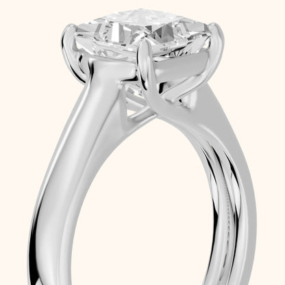 Heather Solitaire Cathedral Princess Diamond Engagement Ring in Silver - slant-view.webp