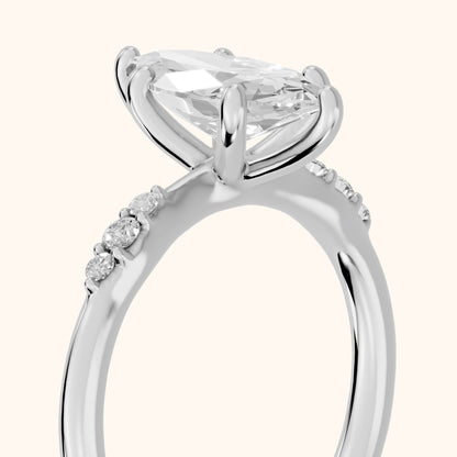 Sheila Pavé Marquise Diamond Engagement Ring in Silver - slant-view.webp