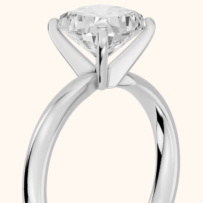 Elspeth Solitaire Cushion Diamond Engagement Ring in Silver - slant-view.webp