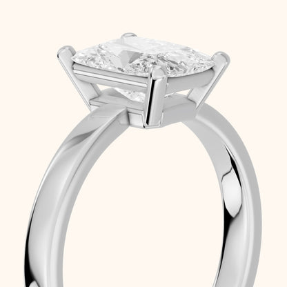 Delia Solitaire Radiant Diamond Engagement Ring in White Gold - slant-view.webp