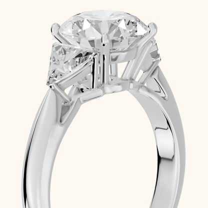 Camilla Three-Stone Cathedral Round Diamond Engagement Ring in White Gold - slant-view.webp