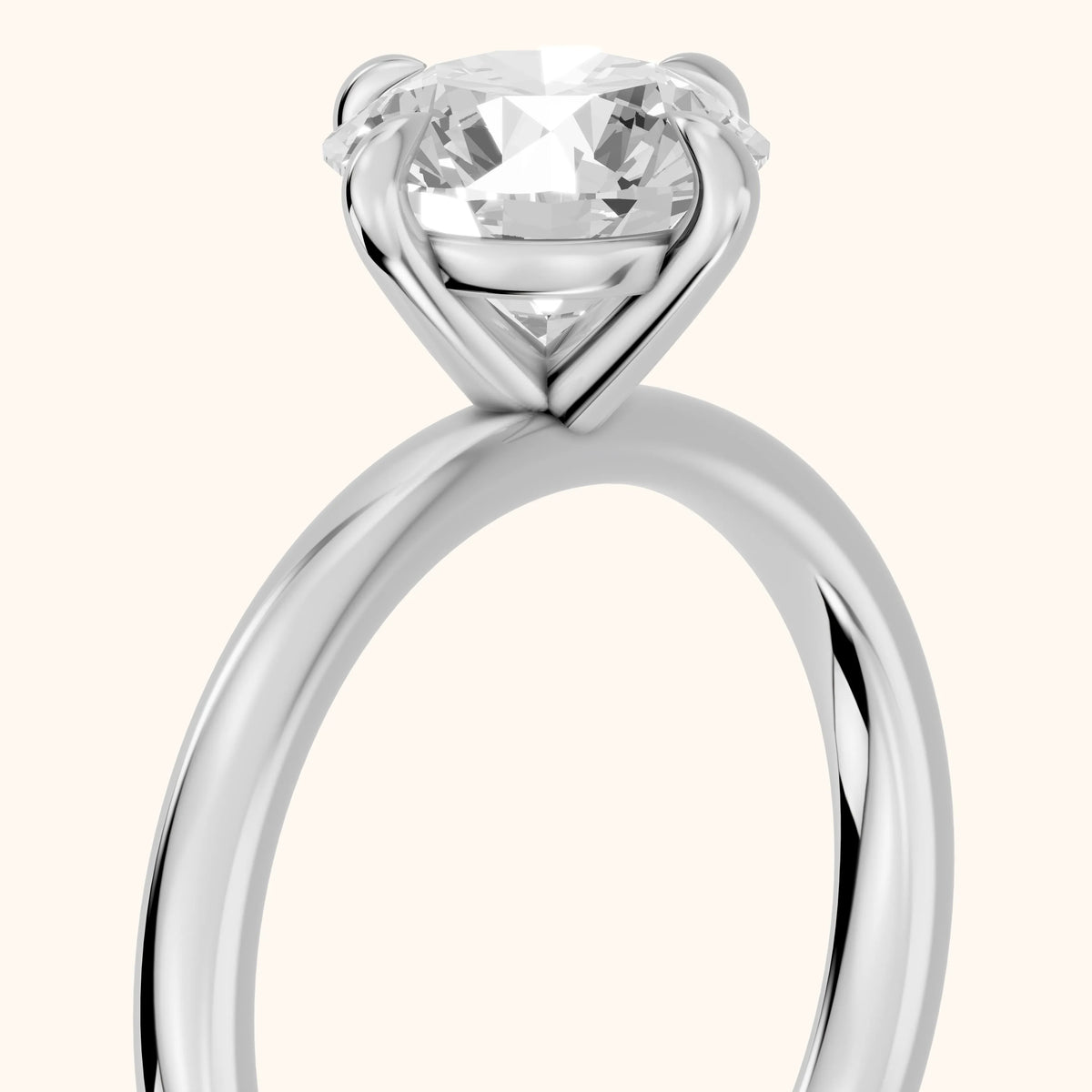 Solvang East-West Solitaire Round Diamond Engagement Ring in Silver - slant-view.webp