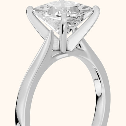 Cicely Solitaire Cathedral Princess Diamond Engagement Ring in Silver - slant-view.webp