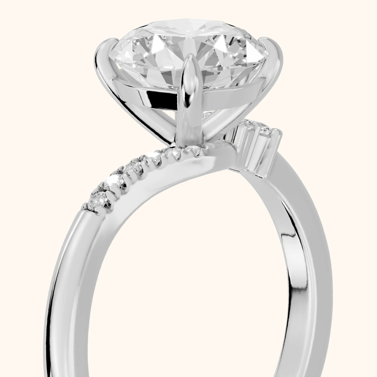 Nicoletta Bypass Pavé Round Diamond Engagement Ring in White Gold - slant-view.webp