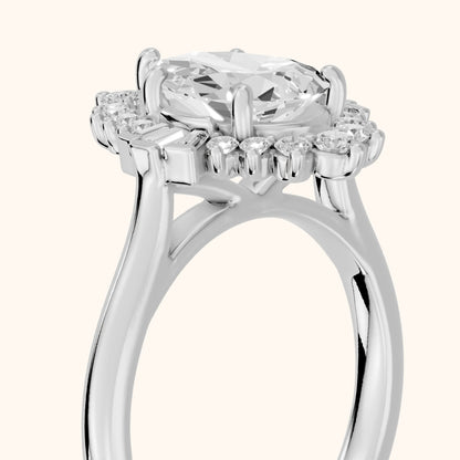 Marlow Ballerina Halo Pear Diamond Engagement Ring in White Gold - slant-view.webp