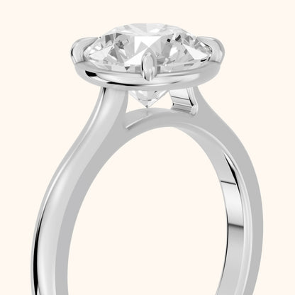 Ashland Basket Solitaire Round Diamond Engagement Ring in White Gold - slant-view.webp