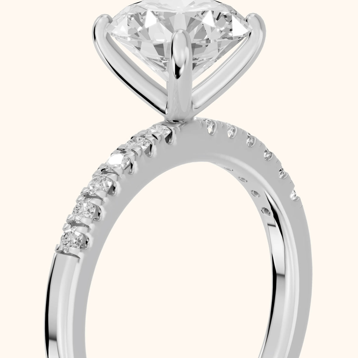 Jemma Scalloped Pavé Round Diamond Engagement Ring in White Gold - slant-view.webp
