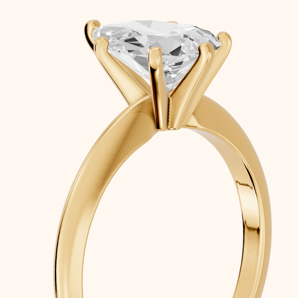 Giulia Solitaire Pear Diamond Engagement Ring in Yellow Gold - slant-view.webp