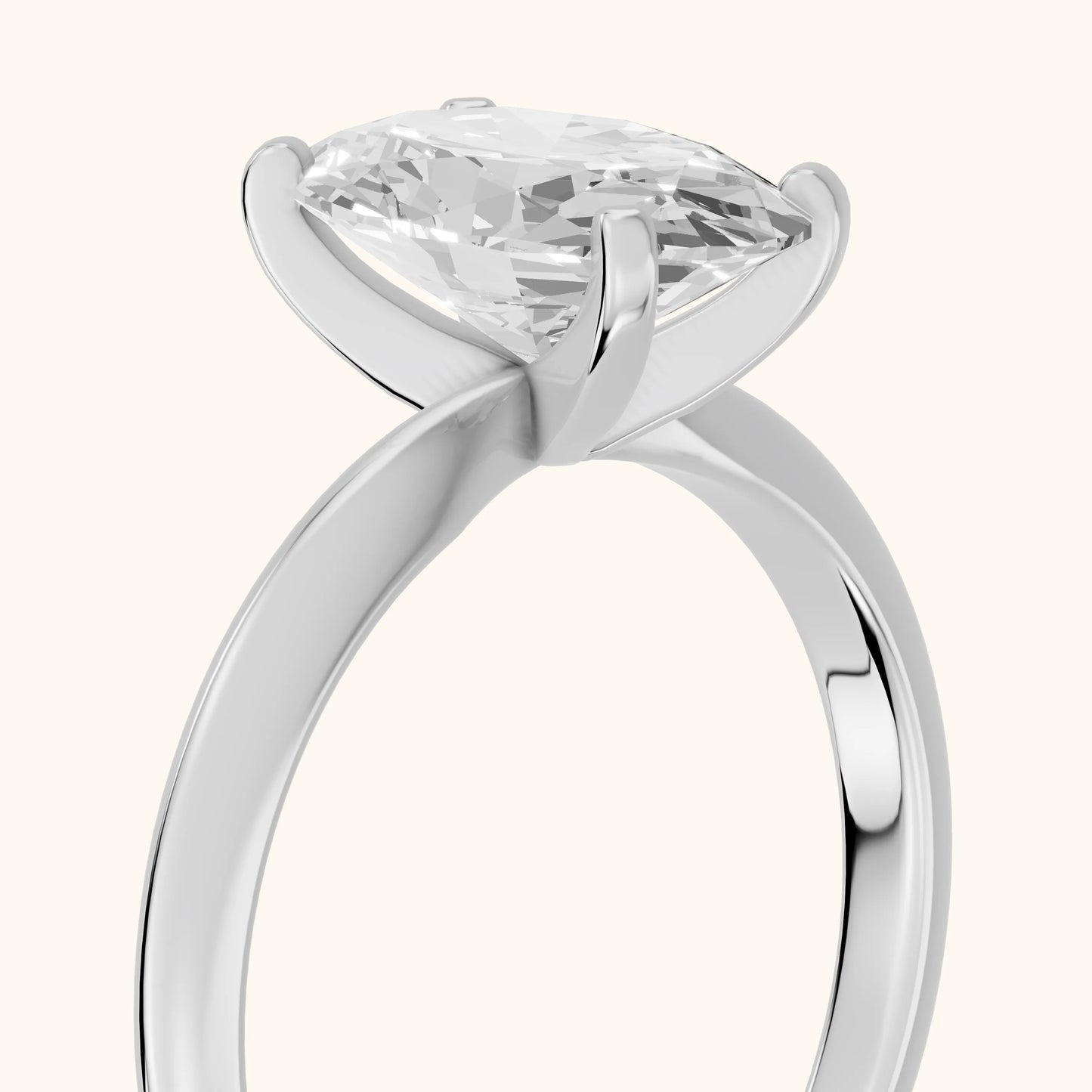 Wren Solitaire Oval Diamond Ring in Platinum - slant-view.webp