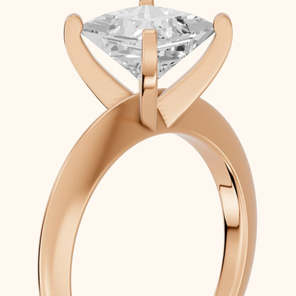 Amira Six-Prong Solitaire Princess Diamond Engagement Ring in Rose Gold - slant-view.webp