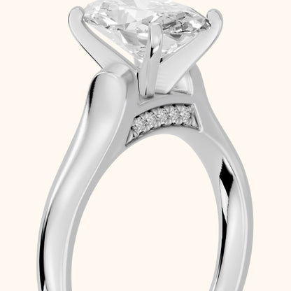Avril Cathedral Oval Diamond Engagement Ring in White Gold - slant-view.webp