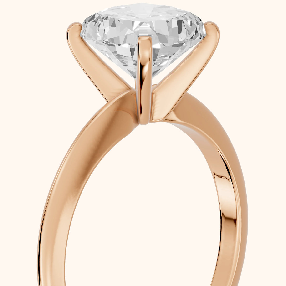Giulia Solitaire Cushion Diamond Engagement Ring in Rose Gold - slant-view.webp