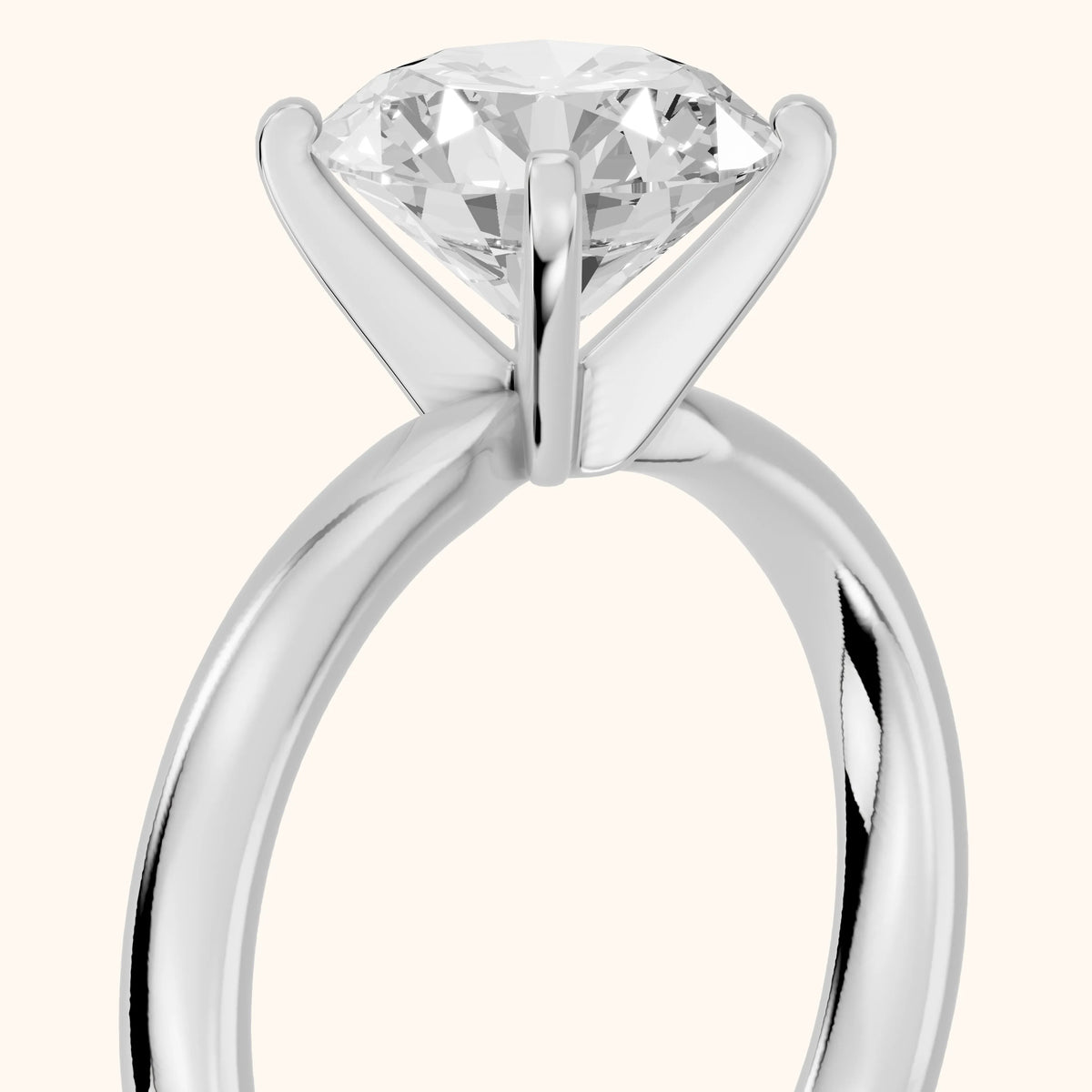 Elspeth Solitaire Round Diamond Engagement Ring in Platinum - slant-view.webp