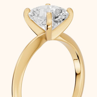 Wren Solitaire Cushion Diamond Ring in Yellow Gold - slant-view.webp