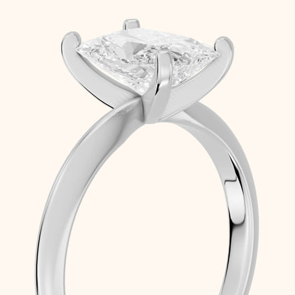 Elena Solitaire Radiant Diamond Engagement Ring in Platinum - slant-view.webp