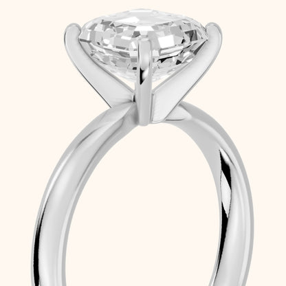 Elspeth Solitaire Asscher Diamond Engagement Ring in Silver - slant-view.webp