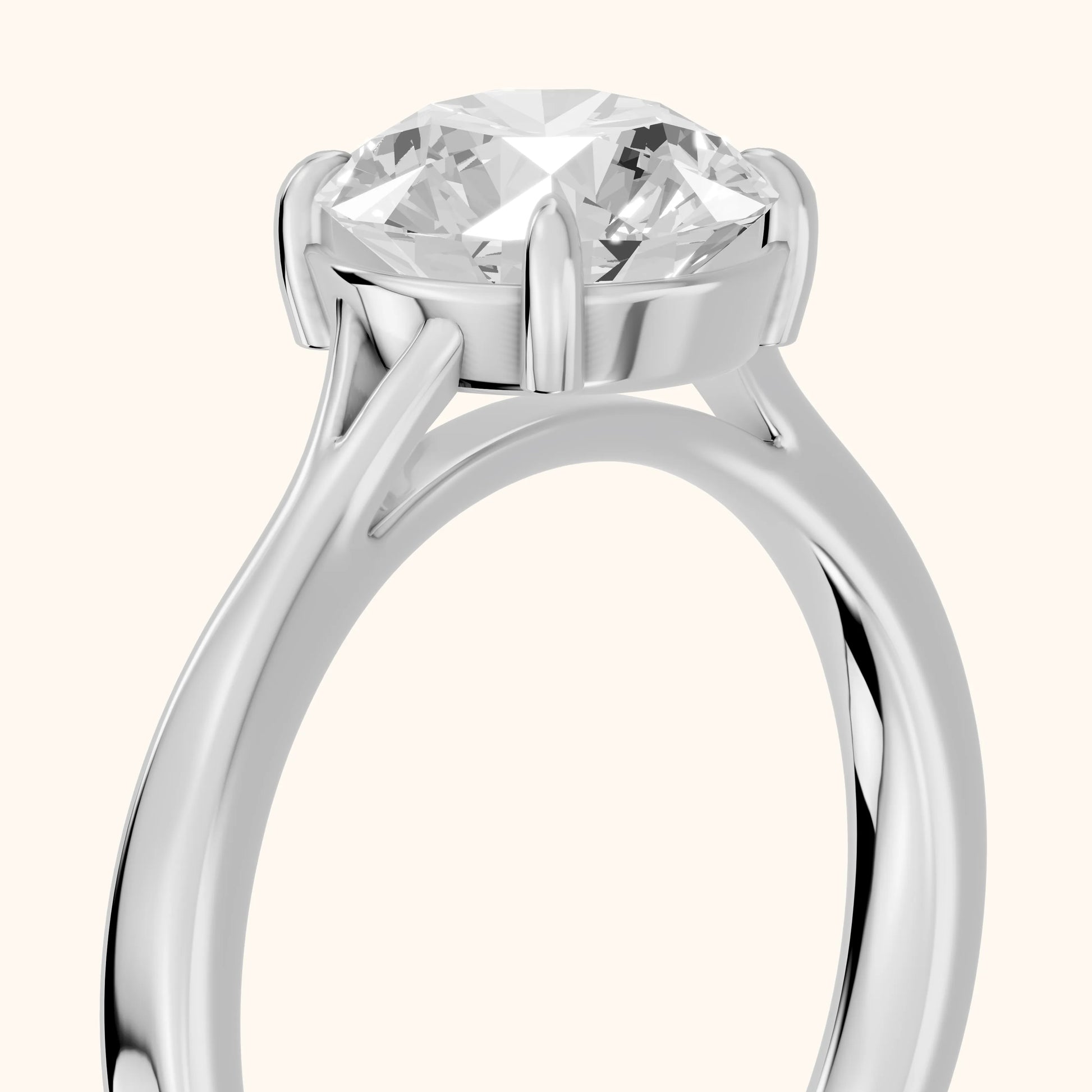 Anais Trellis Solitaire Round Diamond Engagement Ring in Platinum - slant-view.webp