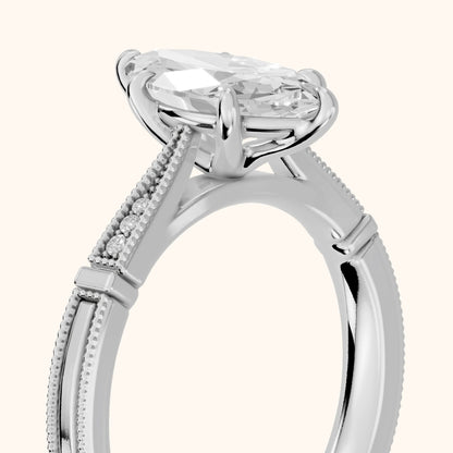 Jovanna Vintage Cathedral Marquise Diamond Engagement Ring in Silver - slant-view.webp