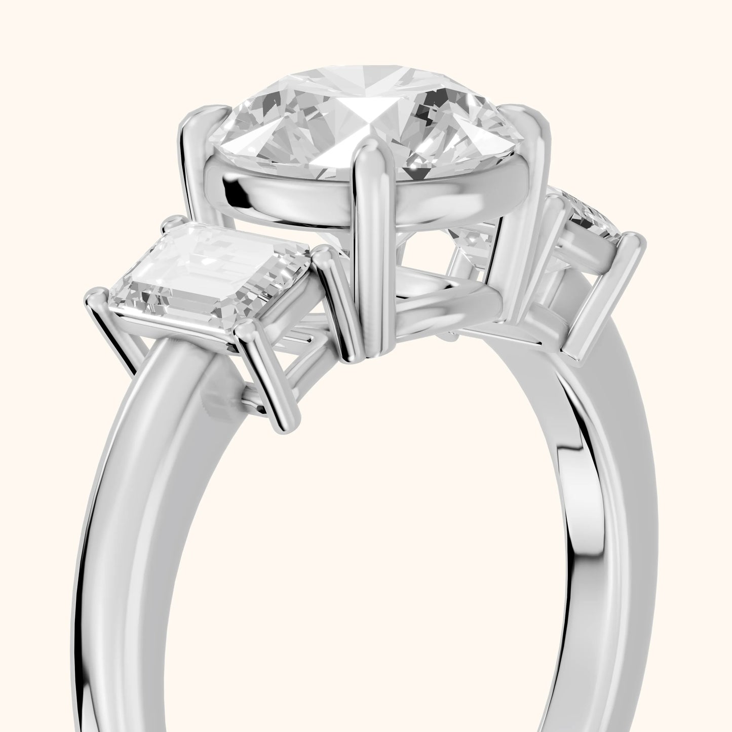 Zoe Three-Stone Round Diamond Ring in White Gold - slant-view.webp
