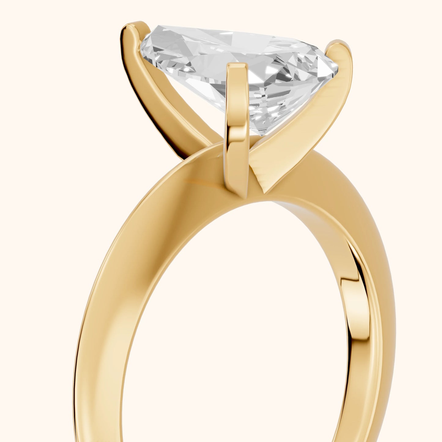 Amira Six-Prong Solitaire Pear Diamond Engagement Ring in Yellow Gold - slant-view.webp