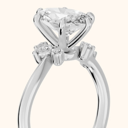 Yvette Bypass Oval Diamond Engagement Ring in Platinum - slant-view.webp