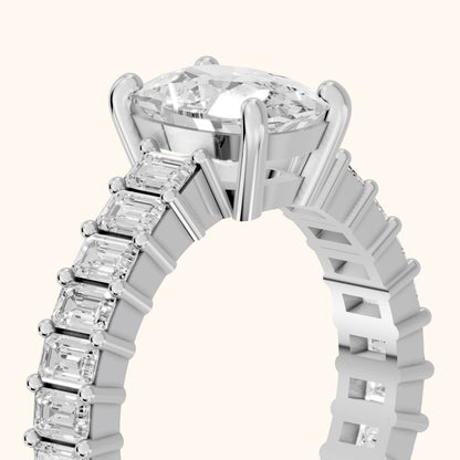 Mallory Shared Prong Cushion Diamond Engagement Ring in White Gold - slant-view.webp