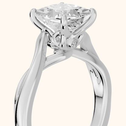 Britta Twist Princess Diamond Engagement Ring in Silver - slant-view.webp